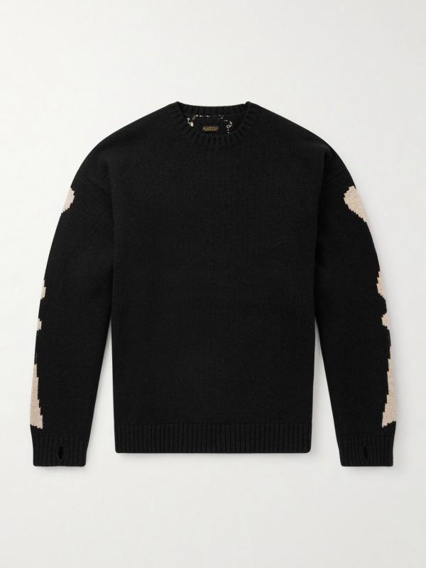 Oversized Intarsia Wool Sweater Oversized Intarsia Wool Sweater