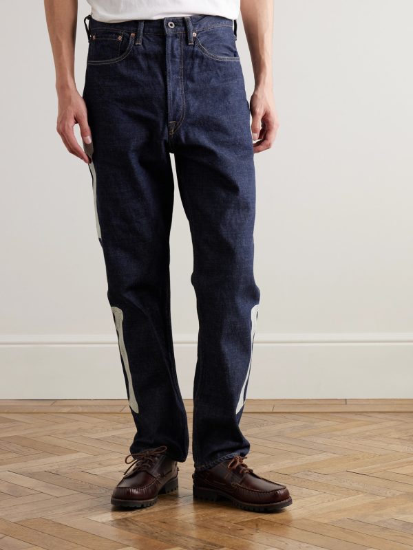 Okagilly Slim-Fit Crochet-Trimmed Jeans - FR