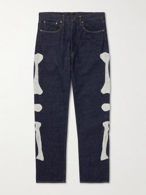Okagilly Slim-Fit Crochet-Trimmed Jeans Okagilly Slim-Fit Crochet-Trimmed Jeans