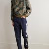 Okagilly Slim-Fit Crochet-Trimmed Jeans - OU