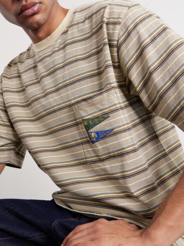 Logo-Appliquéd Striped Cotton-Jersey T-Shirt - CU