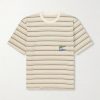 Logo-Appliquéd Striped Cotton-Jersey T-Shirt