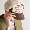 Denim Repair Service Fleece-Trimmed Printed Canvas and Mesh Trucker Cap - E1 Denim Repair Service Fleece-Trimmed Printed Canvas and Mesh Trucker Cap - E1