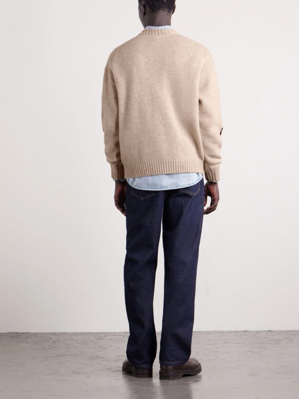 Peckish Totem Pole Intarsia Wool-Blend Sweater - BK Peckish Totem Pole Intarsia Wool-Blend Sweater - BK