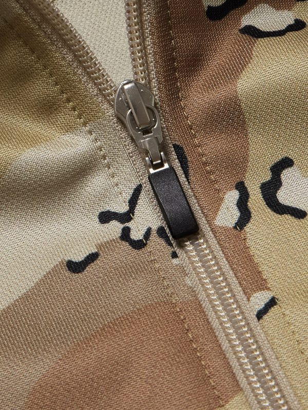 Striped Webbing-Trimmed Printed Jersey Track Jacket - CU Striped Webbing-Trimmed Printed Jersey Track Jacket - CU