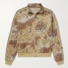 Striped Webbing-Trimmed Printed Jersey Track Jacket Striped Webbing-Trimmed Printed Jersey Track Jacket