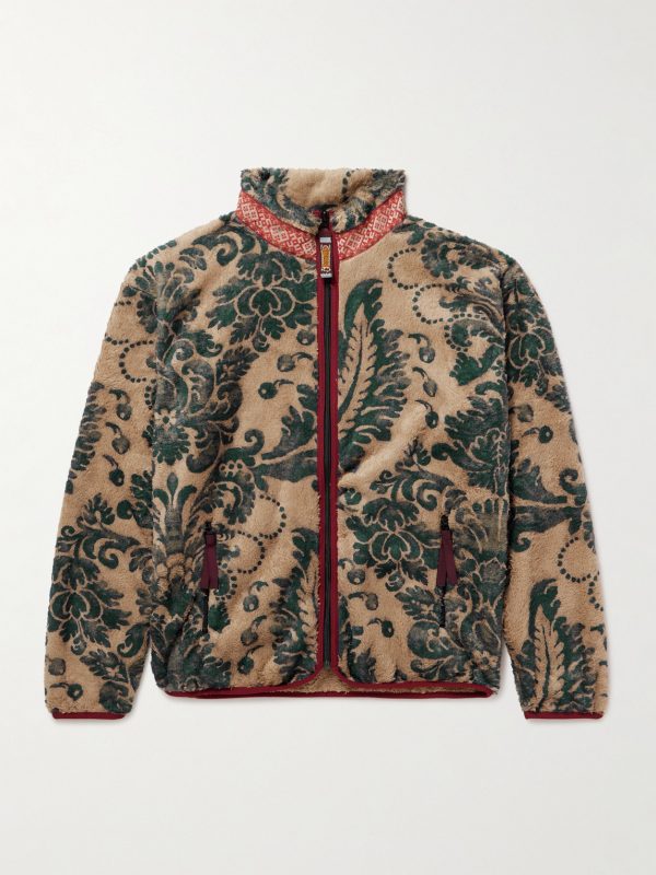 Damask Printed Fleece Jacket