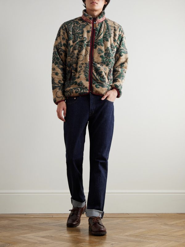 Damask Printed Fleece Jacket - OU