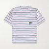 Logo-Appliquéd Striped Cotton-Jersey T-Shirt Logo-Appliquéd Striped Cotton-Jersey T-Shirt