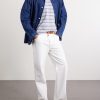 Logo-Appliquéd Striped Cotton-Jersey T-Shirt - OU Logo-Appliquéd Striped Cotton-Jersey T-Shirt - OU