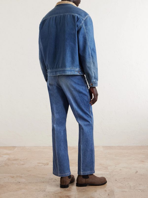 Virgin Mary Reversible Corduroy-Trimmed Denim Jacket - BK Virgin Mary Reversible Corduroy-Trimmed Denim Jacket - BK