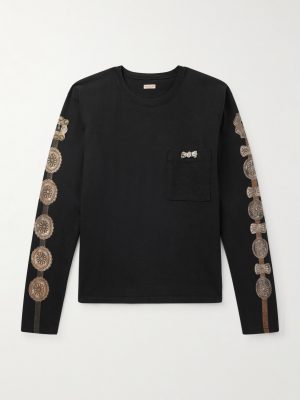 Dense Appliquéd Printed Cotton-Jersey T-Shirt Dense Appliquéd Printed Cotton-Jersey T-Shirt