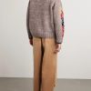 Peckish Totem Pole Intarsia Wool Sweater - BK Peckish Totem Pole Intarsia Wool Sweater - BK