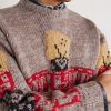 Peckish Totem Pole Intarsia Wool Sweater - CU Peckish Totem Pole Intarsia Wool Sweater - CU