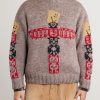 Peckish Totem Pole Intarsia Wool Sweater - FR Peckish Totem Pole Intarsia Wool Sweater - FR