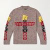 Peckish Totem Pole Intarsia Wool Sweater Peckish Totem Pole Intarsia Wool Sweater