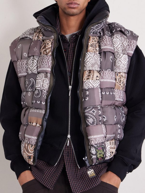 Quilted Patchwork Bandana-Print Shell Gilet - CU Quilted Patchwork Bandana-Print Shell Gilet - CU