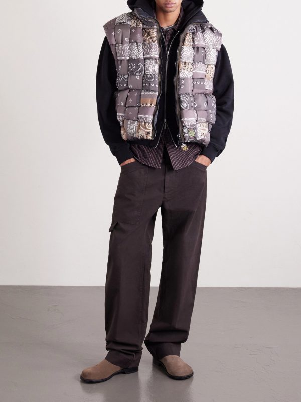 Quilted Patchwork Bandana-Print Shell Gilet - OU Quilted Patchwork Bandana-Print Shell Gilet - OU