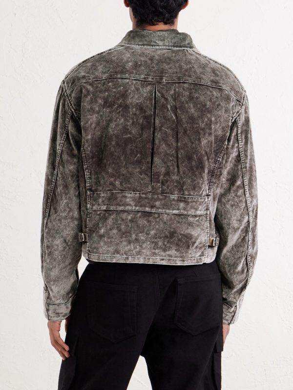 Hunter Drizzle Cotton-Velvet Blouson Jacket - BK