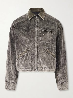Hunter Drizzle Cotton-Velvet Blouson Jacket