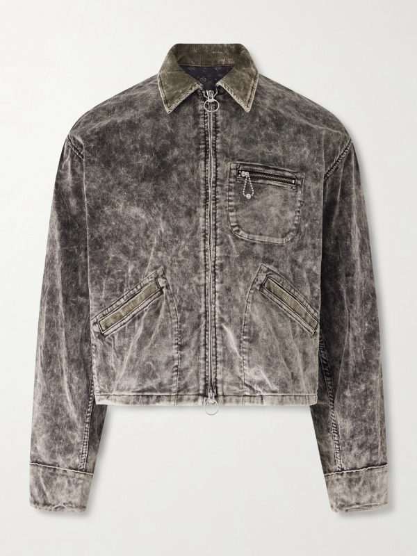 Hunter Drizzle Cotton-Velvet Blouson Jacket