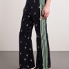 Cropped Flared Webbing-Trimmed Embroidered Cotton-Blend Corduroy Sweatpants - FR Cropped Flared Webbing-Trimmed Embroidered Cotton-Blend Corduroy Sweatpants - FR