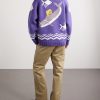Intarsia Wool Zip-Up Cardigan - BK Intarsia Wool Zip-Up Cardigan - BK