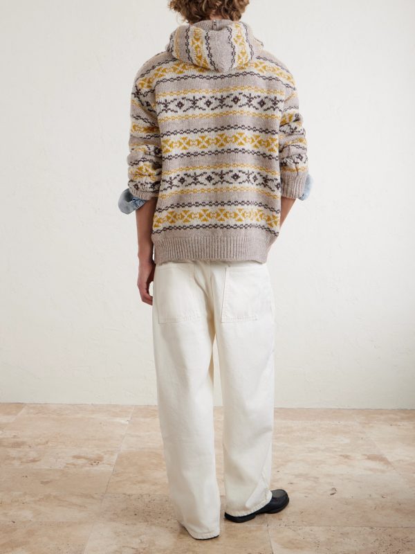 Yellowknife Fair Isle Wool Hoodie - BK Yellowknife Fair Isle Wool Hoodie - BK