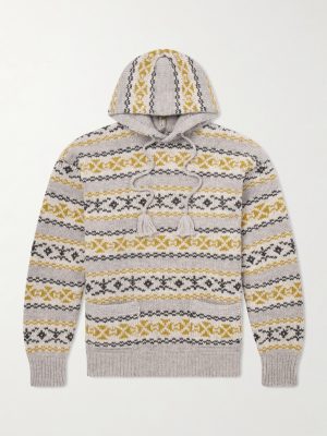 Yellowknife Fair Isle Wool Hoodie Yellowknife Fair Isle Wool Hoodie