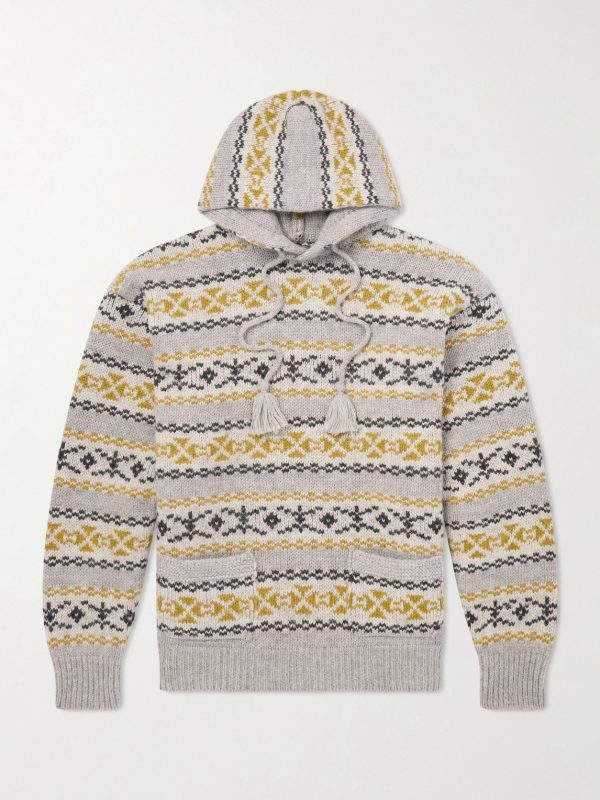Yellowknife Fair Isle Wool Hoodie Yellowknife Fair Isle Wool Hoodie