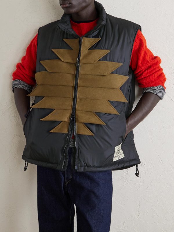 Zepher Suede-Trimmed Shell Gilet - FR Zepher Suede-Trimmed Shell Gilet - FR