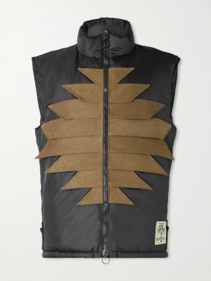 Zepher Suede-Trimmed Shell Gilet