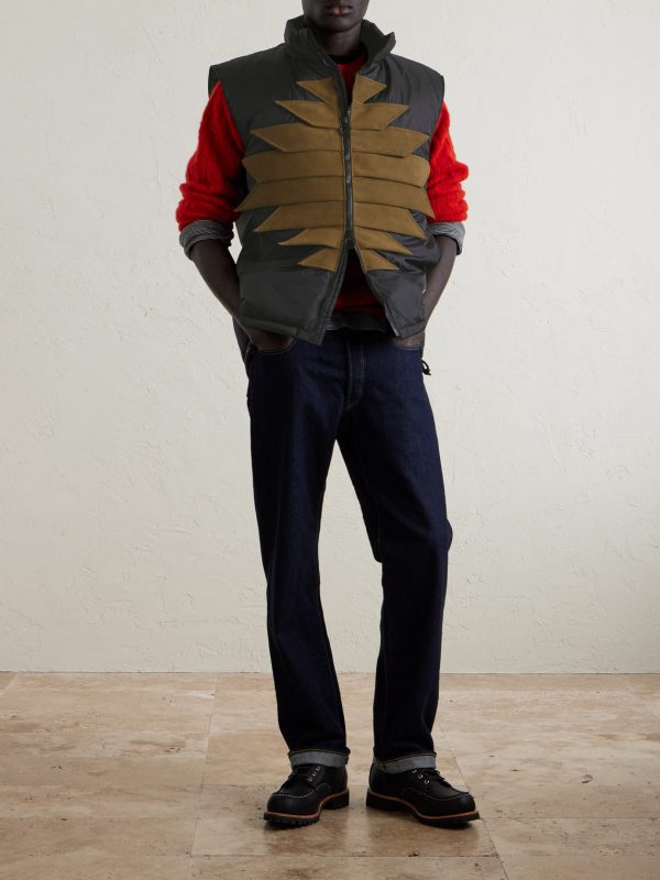 Zepher Suede-Trimmed Shell Gilet - OU Zepher Suede-Trimmed Shell Gilet - OU