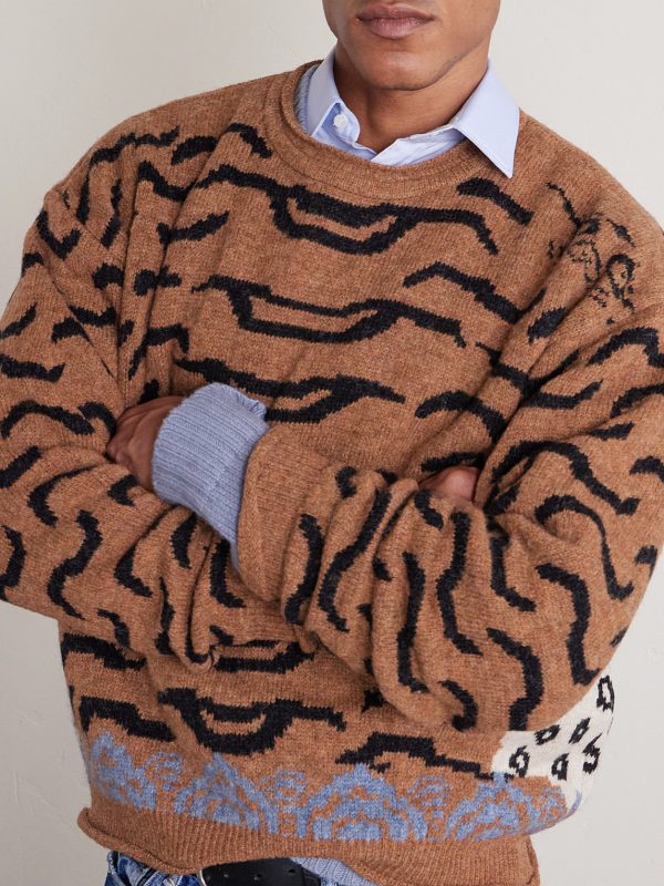 Nepal Tiger Intarsia Wool-Blend Sweater - CU Nepal Tiger Intarsia Wool-Blend Sweater - CU