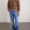 Nepal Tiger Intarsia Wool-Blend Sweater - OU Nepal Tiger Intarsia Wool-Blend Sweater - OU