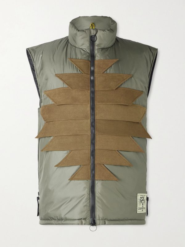 Zepher Suede-Trimmed Shell Gilet Zepher Suede-Trimmed Shell Gilet