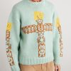 Peckish Totem Pole Intarsia Wool Sweater - FR Peckish Totem Pole Intarsia Wool Sweater - FR