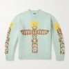 Peckish Totem Pole Intarsia Wool Sweater Peckish Totem Pole Intarsia Wool Sweater