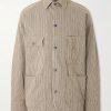 Pinstriped Cotton-Blend Twill Jacket