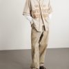 Oversized Striped Appliquéd Wool-Blend Shirt - OU Oversized Striped Appliquéd Wool-Blend Shirt - OU