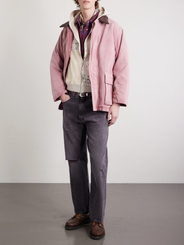 Panelled Bandana-Print Cotton-Jersey and Quilted Shell Hoodie - OU