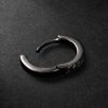 Fortis Small 18-Karat Blackened Gold Diamond Single Hoop Earring - BK Fortis Small 18-Karat Blackened Gold Diamond Single Hoop Earring - BK