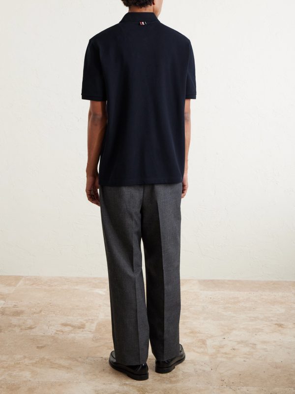 Logo-Appliquéd Striped Cotton-Piqué Polo Shirt - BK Logo-Appliquéd Striped Cotton-Piqué Polo Shirt - BK