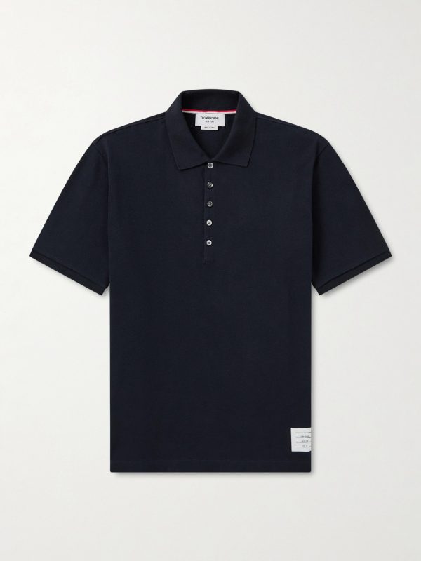 Logo-Appliquéd Striped Cotton-Piqué Polo Shirt Logo-Appliquéd Striped Cotton-Piqué Polo Shirt