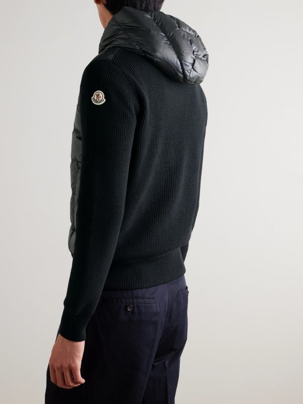 Quilted Shell-Panelled Virgin Wool and Cashmere-Blend Down Jacket - BK Quilted Shell-Panelled Virgin Wool and Cashmere-Blend Down Jacket - BK