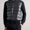 Quilted Shell-Panelled Virgin Wool and Cashmere-Blend Down Jacket - FR Quilted Shell-Panelled Virgin Wool and Cashmere-Blend Down Jacket - FR