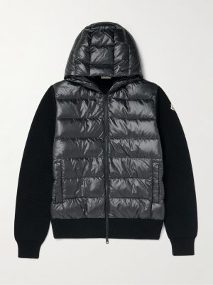 Quilted Shell-Panelled Virgin Wool and Cashmere-Blend Down Jacket