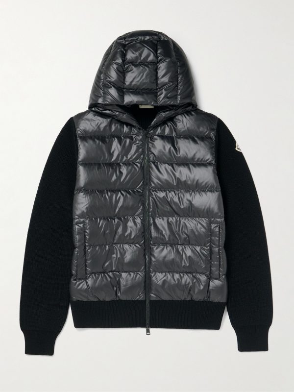 Quilted Shell-Panelled Virgin Wool and Cashmere-Blend Down Jacket Quilted Shell-Panelled Virgin Wool and Cashmere-Blend Down Jacket