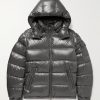 Maya Logo-Appliquéd Quilted Nylon Hooded Down Jacket Maya Logo-Appliquéd Quilted Nylon Hooded Down Jacket