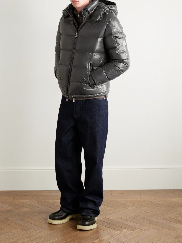 Maya Logo-Appliquéd Quilted Nylon Hooded Down Jacket - OU Maya Logo-Appliquéd Quilted Nylon Hooded Down Jacket - OU